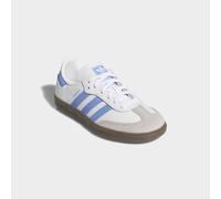 Sneaker ADIDAS ORIGINALS "SAMBA OG", Mädchen, Gr. 34, blau (cloud weiß, blau fusion, gum5), Leder, Synthetik, Schuhe Sneaker, für Kinder & Jugendliche (23443650-34) cloud weiß, blau fusion, gum5