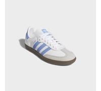 Sneaker ADIDAS ORIGINALS "SAMBA OG", Mädchen, Gr. 37, blau (cloud weiß, blau fusion, gum5), Leder, Synthetik, Schuhe Sneaker, für Kinder & Jugendliche (12969369-37) cloud weiß, blau fusion, gum5