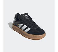 Sneaker ADIDAS ORIGINALS "SAMBA XLG KIDS", Mädchen, Gr. 37, schwarz-weiß (core schwarz, ftwr weiß, gum 3), Leder, Synthetik, Schuhe Sneaker, mit erhöhter Sohle und gepolsterter Zunge, für Kinder & Jug
