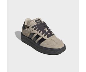 Sneaker ADIDAS ORIGINALS "SAMBA XLG", Mädchen, Gr. 35,5, stone khaki, core schwarz, utility schwarz, Leder, Schuhe Sneaker, für Kinder & Jugendliche (33592761-35,5) stone khaki, core schwarz, utility