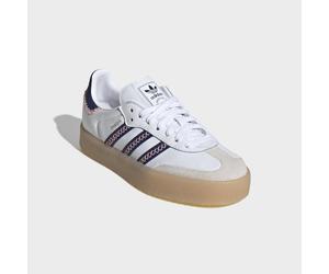 Sneaker ADIDAS ORIGINALS "SAMBAE", Damen, Gr. 37, cloud weiß, dunkelblau, glory pink, Leder, Synthetik, Schuhe Sneaker, für Kinder & Jugendliche (88065933-37) cloud weiß, dunkelblau, glory pink