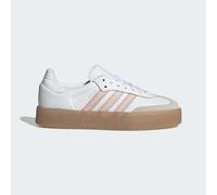 Sneaker ADIDAS ORIGINALS "SAMBAE", Damen, Gr. 40,5, cloud weiß, sandy pink, semi flash rot, Leder, Schuhe Sneaker, Topseller (89164241-40,5) cloud weiß, sandy pink, semi flash rot