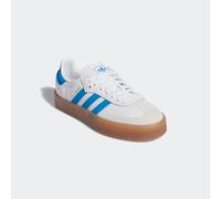 Sneaker ADIDAS ORIGINALS "SAMBAE KIDS", Mädchen, Gr. 36, cloud weiß, bright blau, gold metallic, Baumwolle, Synthetik, Schuhe Sneaker, für Jugendliche (55883900-36) cloud weiß, bright blau, gold metal