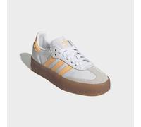 Sneaker ADIDAS ORIGINALS "SAMBAE KIDS", Mädchen, Gr. 38, cloud weiß, acid orange, gold metallic, Leder, Synthetik, Schuhe Sneaker, für Jugendliche (72800615-38) cloud weiß, acid orange, gold metallic