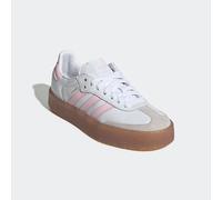 Sneaker ADIDAS ORIGINALS "SAMBAE", Mädchen, Gr. 37, weiß (cloud weiß, clear pink, gold metallic), Baumwolle, Synthetik, Schuhe Sneaker, für Jugendliche (54386733-37) cloud weiß, clear pink, gold metal