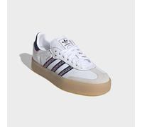 Sneaker ADIDAS ORIGINALS "SAMBAE", Mädchen, Gr. 38,5, cloud weiß, dunkelblau, glory pink, Leder, Synthetik, Schuhe Sneaker, für Kinder & Jugendliche (88065933-38,5) cloud weiß, dunkelblau, glory pink