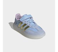 Sneaker ADIDAS SPORTSWEAR "ADIDAS DISNEY DIE EISKÖNIGIN BARREDA DECODE KIDS", Mädchen, Gr. 34, glow blau, gold metallic, ice lavender, Leder, Textil, Schuhe Sneaker, Frozen, für Kinder & Jugendliche (
