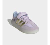 Sneaker ADIDAS SPORTSWEAR "ADIDAS DISNEY FROZEN BARREDA DECODE KIDS", Damen, Gr. 35, ice lavender, gold metallic, glow blau, Leder, Textil, Schuhe Sneaker, Frozen, für Kinder & Jugendliche (25331944-3