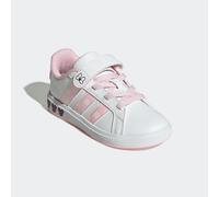 Sneaker ADIDAS SPORTSWEAR "ADIDAS DISNEY MINNIE MAUS GRAND COURT", Mädchen, Gr. 33, weiß (cloud weiß, clear pink, chalk weiß), Synthetik, Schuhe Sneaker, für Kinder & Jugendliche (51099720-33) cloud w