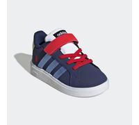 Sneaker ADIDAS SPORTSWEAR "ADIDAS DISNEY SCHNEEWITTCHEN GRAND COURT 2.0 FÜR KINDER", Kinder, Gr. 23, blau (dunkelblau, blau fusion, better scarlet), Leder, Synthetik, Schuhe Sneaker, für Kinder (68203