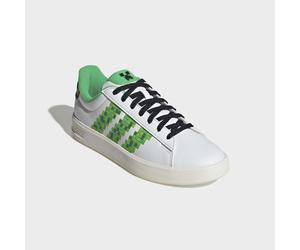 Sneaker ADIDAS SPORTSWEAR "ADIDAS MINECRAFT GRAND COURT 3.0", Herren, Gr. 40, grün (cloud weiß, core schwarz, core weiß), Leder, Synthetik, Schuhe Sneaker (98818841-40) cloud weiß, core schwarz, core