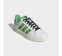 Sneaker ADIDAS SPORTSWEAR "ADIDAS MINECRAFT GRAND COURT 3.0", Herren, Gr. 41, grün (cloud weiß, core schwarz, core weiß), Leder, Synthetik, Schuhe Sneaker (98818841-41) cloud weiß, core schwarz, core