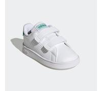 Sneaker ADIDAS SPORTSWEAR "ADVANTAGE LIFESTYLE COURT TWO HOOK-AND-LOOP", Mädchen, Gr. 25, grün (cloud weiß, grün, core schwarz), Synthetik, Schuhe Sneaker, Design auf den Spuren des adidas Stan Smith,