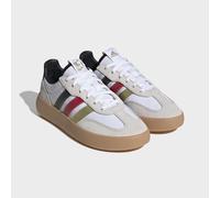 Sneaker ADIDAS SPORTSWEAR "BARREDA DECODE J", Mädchen, Gr. 38,5, cloud weiß, core schwarz, gold metallic, Leder, Textil, Schuhe Sneaker, World Cup Nations Pack, für Kinder & Jugendliche (88409705-38,5
