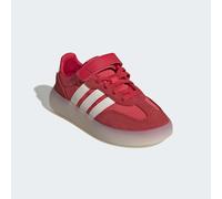 Sneaker ADIDAS SPORTSWEAR "BARREDA DECODE KIDS", Mädchen, Gr. 34, semi lucid rot, sanftes weiß, pure ruby, Leder, Textil, Schuhe Sneaker, mit Klettverschluss, für Kinder & Jugendliche (35655627-34) se