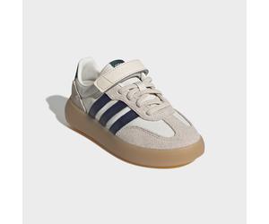 Sneaker ADIDAS SPORTSWEAR "BARREDA DECODE KIDS", Mädchen, Gr. 35, beige (sanftes weiß, collegiate navy, collegiate grün), Leder, Textil, Schuhe Sneaker, inspiriert vom Design des Handball Spezial (641