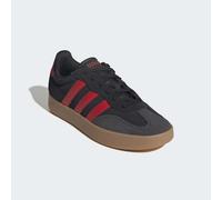 Sneaker ADIDAS SPORTSWEAR "BARREDA", Herren, Gr. 43, core schwarz, better scarlet, gum10, Leder, Synthetik, Schuhe Sneaker, inspiriert vom Design des adidas handball spezial (31516606-43) core schwarz