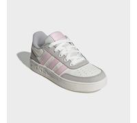 Sneaker ADIDAS SPORTSWEAR "BREAKBASE KIDS", Mädchen, Gr. 37, core weiß, clear pink, grau two, Synthetik, Textil, Schuhe Sneaker, für Kinder & Jugendliche (44714907-37) core weiß, clear pink, grau two