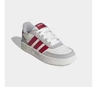 Sneaker ADIDAS SPORTSWEAR "BREAKBASE KIDS", Mädchen, Gr. 38,5, core weiß, team victory rot, grau two, Synthetik, Textil, Schuhe Sneaker, für Kinder & Jugendliche (63603427-38,5) core weiß, team victor