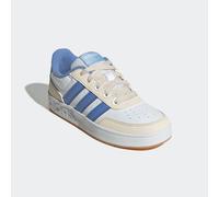 Sneaker ADIDAS SPORTSWEAR "BREAKBASE KIDS", Mädchen, Gr. 38,5, weiß (cloud weiß, blau fusion, glow blau), Synthetik, Textil, Schuhe Sneaker (21490436-38,5) cloud weiß, blau fusion, glow blau