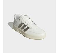 Sneaker ADIDAS SPORTSWEAR "BREAKNET 3.0", Damen, Gr. 42,5, weiß (core weiß, cyber metallic, sanftes weiß), Synthetik, Schuhe Sneaker (87195205-42,5) core weiß, cyber metallic, sanftes weiß