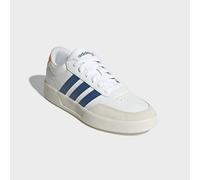 Sneaker ADIDAS SPORTSWEAR "BREAKNET 3.0", Herren, Gr. 47, cloud weiß, dusky petrol, lucid orange, Leder, Synthetik, Schuhe Sneaker (94003007-47) cloud weiß, dusky petrol, lucid orange