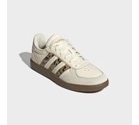 Sneaker ADIDAS SPORTSWEAR "BREAKNET SLEEK KIDS", Mädchen, Gr. 38,5, cream weiß, cardboard, sand strata, Leder, Synthetik, Schuhe Sneaker, inspiriert vom Design des adidas handball spezial (98816217-38