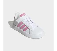 Sneaker ADIDAS SPORTSWEAR "GRAND COURT 3.0 FÜR KINDER", Mädchen, Gr. 32, pink (cloud weiß, bliss pink, bliss pink), Synthetik, Textil, Schuhe Sneaker, mit Klettverschluss, für Kinder (96633032-32) clo