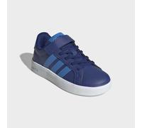 Sneaker ADIDAS SPORTSWEAR "GRAND COURT 3.0 FÜR KINDER", Mädchen, Gr. 33, blau (mystery ink, lucid ray blau, mystery ink), Synthetik, Textil, Schuhe Sneaker, mit Klettverschluss, für Kinder (78449446-3