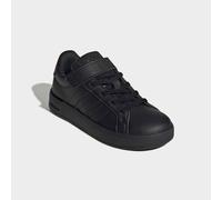 Sneaker ADIDAS SPORTSWEAR "GRAND COURT 3.0 FÜR KINDER", Mädchen, Gr. 35, schwarz (core schwarz, core schwarz, core schwarz), Synthetik, Textil, Schuhe Sneaker, mit Klettverschluss, für Kinder (3856554