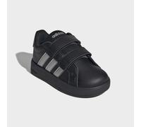 Sneaker ADIDAS SPORTSWEAR "GRAND COURT 3.0 KIDS", Kinder, Gr. 25, schwarz-weiß (core schwarz, silber metallic, core schwarz), Synthetik, Textil, Schuhe Sneaker, für Kinder (19804134-25) core schwarz,