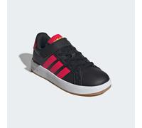 Sneaker ADIDAS SPORTSWEAR "GRAND COURT 3.0 SCHUHE FÜR KINDER", Mädchen, Gr. 32, core schwarz, lucid rot, lucid lemon, Synthetik, Textil, Schuhe Sneaker, mit Klettverschluss, für Kinder (53635133-32) c