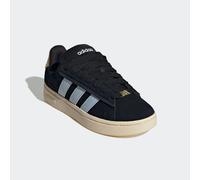 Sneaker ADIDAS SPORTSWEAR "GRAND COURT ALPHA 00S", Damen, Gr. 40,5, schwarz (core schwarz, wonder blau, gold metallic), Leder, Synthetik, Textil, Schuhe Sneaker, Design inspiriert vom adidas Campus 00