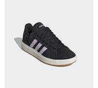 Sneaker ADIDAS SPORTSWEAR "GRAND COURT BASE 00S", Damen, Gr. 41, core schwarz, ice lavender, sanftes weiß, Leder, Synthetik, Schuhe Sneaker, Design auf den Spuren des adidas Campus 00 (17617426-41) co