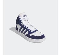 Sneaker ADIDAS SPORTSWEAR "HOOPS 3.0 MID LIFESTYLE BASKETBALL CLASSIC VINTAGE", Herren, Gr. 42,5, blau (cloud weiß, dunkelblau, dunkelblau), Leder, Synthetik, Schuhe Sneaker (91194944-42,5) cloud weiß