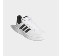 Sneaker ADIDAS SPORTSWEAR "HOOPS CLASSIC J", Mädchen, Gr. 37, schwarz-weiß (cloud weiß, core schwarz, orbit grau), Synthetik, Schuhe Sneaker, für Kinder & Jugendliche (16190055-37) cloud weiß, core sc
