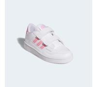Sneaker ADIDAS SPORTSWEAR "RAPID COURT KIDS", Damen, Gr. 33, cloud weiß, bliss pink, cloud weiß, Synthetik, Schuhe Sneaker, für Kinder (51674161-33) cloud weiß, bliss pink, cloud weiß
