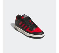 Sneaker ADIDAS SPORTSWEAR "RAPID COURT LOW", Mädchen, Gr. 38,5, core schwarz, collegiate rot, core weiß, Synthetik, Schuhe Sneaker (63499419-38,5) core schwarz, collegiate rot, core weiß