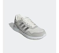 Sneaker ADIDAS SPORTSWEAR "RUN 60S 4.0", Damen, Gr. 38, chalk weiß, silber metallic, grau two, Leder, Textil, Schuhe Sneaker (38506824-38) chalk weiß, silber metallic, grau two