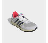 Sneaker ADIDAS SPORTSWEAR "RUN 60s 4.0", Herren, Gr. 41, grau (core weiß, dunkelblau, dash grau), Leder, Textil, Schuhe Sneaker, inspiriert vom Design der adidas ZX Modelle (99784631-41) core weiß, du