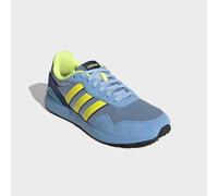 Sneaker ADIDAS SPORTSWEAR "RUN 60s 4.0", Herren, Gr. 44, blau (clear sky, solar lemon, semi blau burst), Leder, Textil, Schuhe Sneaker (55413156-44) clear sky, solar lemon, semi blau burst
