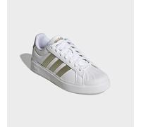 Sneaker ADIDAS SPORTSWEAR "STREETTALK", Damen, Gr. 41, cloud weiß, gold metallic, ftwr weiß, Synthetik, Schuhe Sneaker, inspiriert vom Design des adidas Superstar (60873350-41) cloud weiß, gold metall