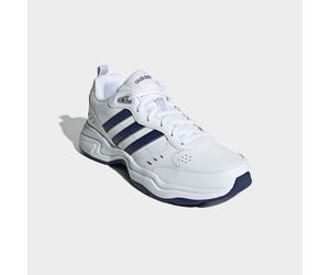 Sneaker ADIDAS SPORTSWEAR "STRUTTER", Herren, Gr. 38,5, weiß (cloud weiß, dunkelblau, matte silber), Baumwolle, Synthetik, Textil, Schuhe Sneaker, Topseller (16437341-38,5) cloud weiß, dunkelblau, mat