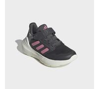 Sneaker ADIDAS SPORTSWEAR "TENSAUR RUN 3.0", Mädchen, Gr. 35, grau six, bliss pink, sanftes weiß, Synthetik, Textil, Schuhe Sneaker, mit Klettverschluss, für Kinder & Jugendliche (79046122-35) grau si