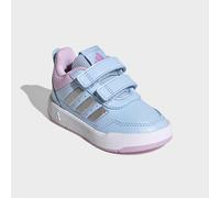 Sneaker ADIDAS SPORTSWEAR "TENSAUR SPORT 3.0 FÜR BABYS UND KLEINKINDER", Mädchen, Gr. 27, clear sky, silber metallic, bliss lila, Synthetik, Textil, Schuhe Sneaker, für Kinder, mit Klettverschluss (47