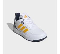 Sneaker ADIDAS SPORTSWEAR "TENSAUR SPORT 3.0 K", Kinder, Gr. 38,5, cloud weiß, collegiate gold, collegiate navy, Synthetik, Textil, Schuhe Sneaker, für Kinder & Jugendliche (62950549-38,5) cloud weiß,