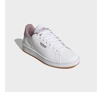 Sneaker ADIDAS SPORTSWEAR "URBAN COURT", Damen, Gr. 38, cloud weiß, ftwr weiß, magic mauve, Leder, Synthetik, Textil, Schuhe Sneaker, inspiriert vom Design des adidas stan smith (84103755-38) cloud we