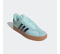 Sneaker ADIDAS SPORTSWEAR "VL COURT 3.0", Damen, Gr. 37, semi flash aqua, aurora ink, lucid lemon, Leder, Textil, Schuhe Sneaker, Design auf den Spuren des adidas Samba (82346610-37) semi flash aqua,