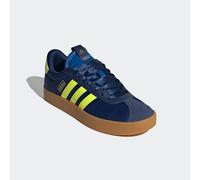 Sneaker ADIDAS SPORTSWEAR "VL COURT 3.0", Damen, Gr. 38, dunkelblau, hi, res gelb, gold metallic, Leder, Textil, Schuhe Sneaker, Design auf den Spuren des adidas Samba (32358056-38) dunkelblau, hi, re