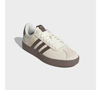 Sneaker ADIDAS SPORTSWEAR "VL COURT 3.0", Damen, Gr. 38, sanftes weiß, earth strata, gold metallic, Leder, Synthetik, Schuhe Sneaker, inspiriert vom Design des adidas samba (50166456-38) sanftes weiß,